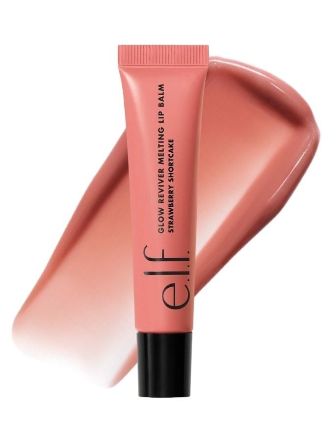 إلف مرطب شفاه إي.إل.إف. جلو ريفايفر ميلتينج - كعكة الفراولة | تركيبة مغذية، تذوب على الشفاه مع لمعان مشرق - Image 1